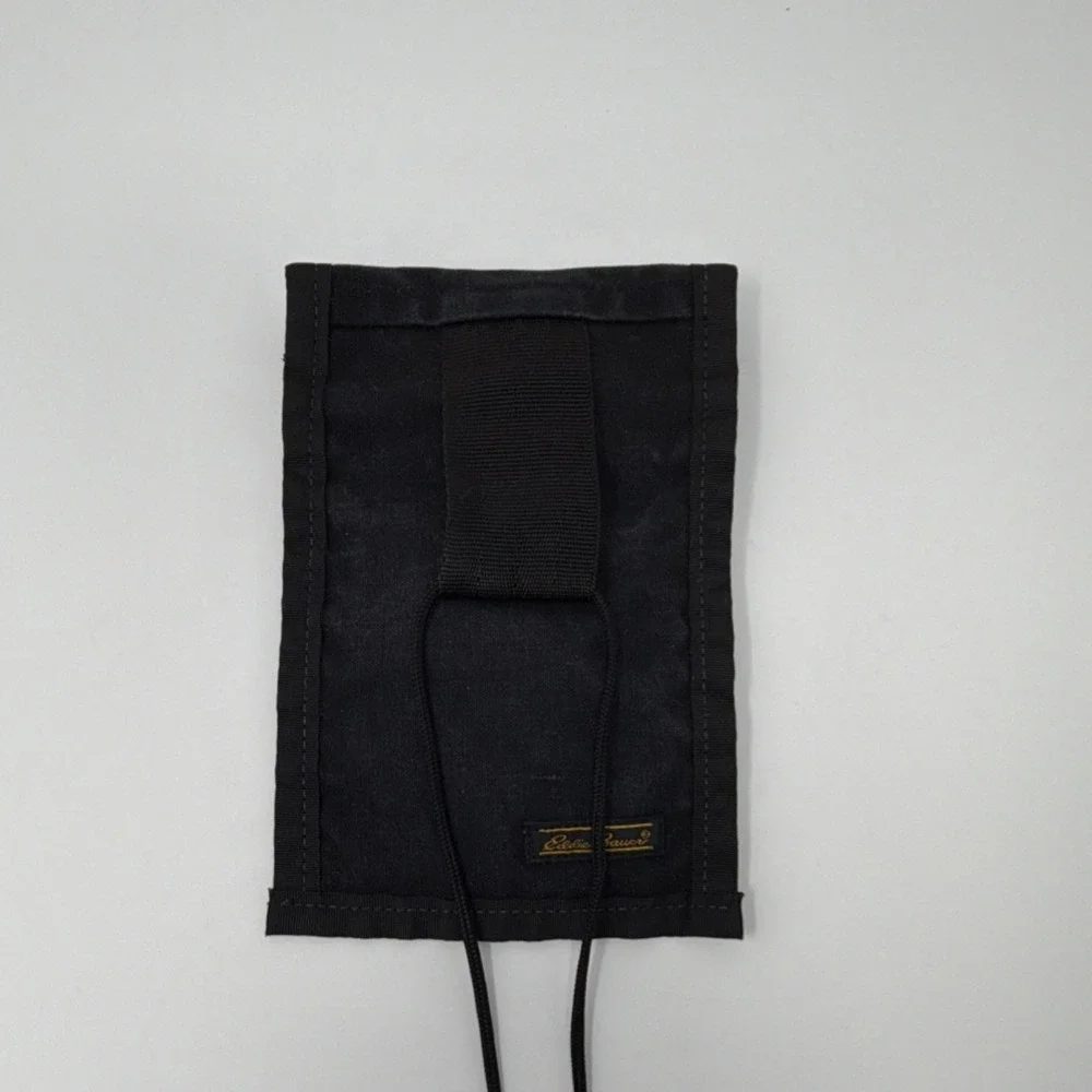 Eddie Bauer Utility Neck Pouch Belt Loop Two Pocket Black Khaki - Picture 8 of 12